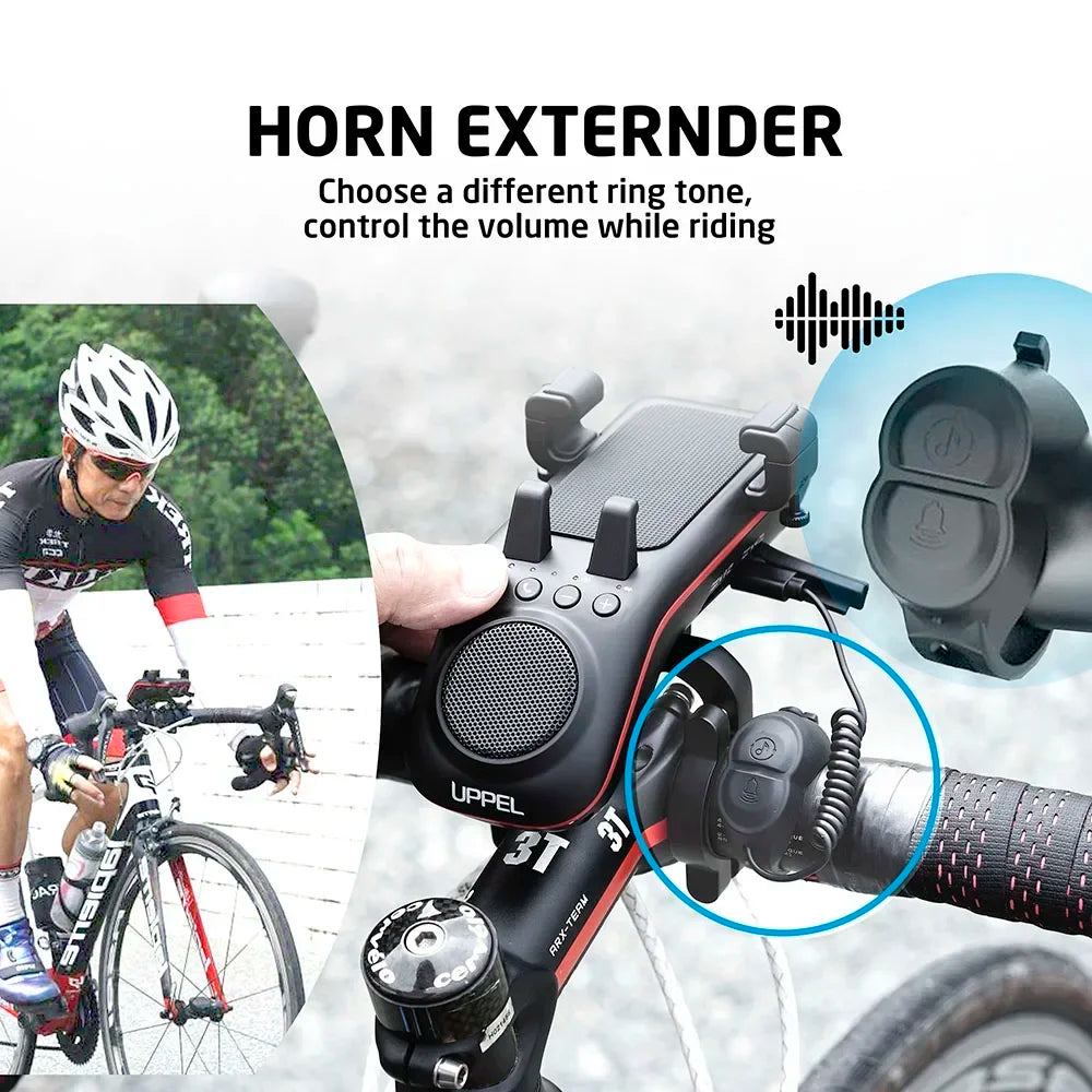 Smart Bike Light with Bluetooth Speaker & Phone Holder – 5000mAh Rechargeable, 10-in-1 Design