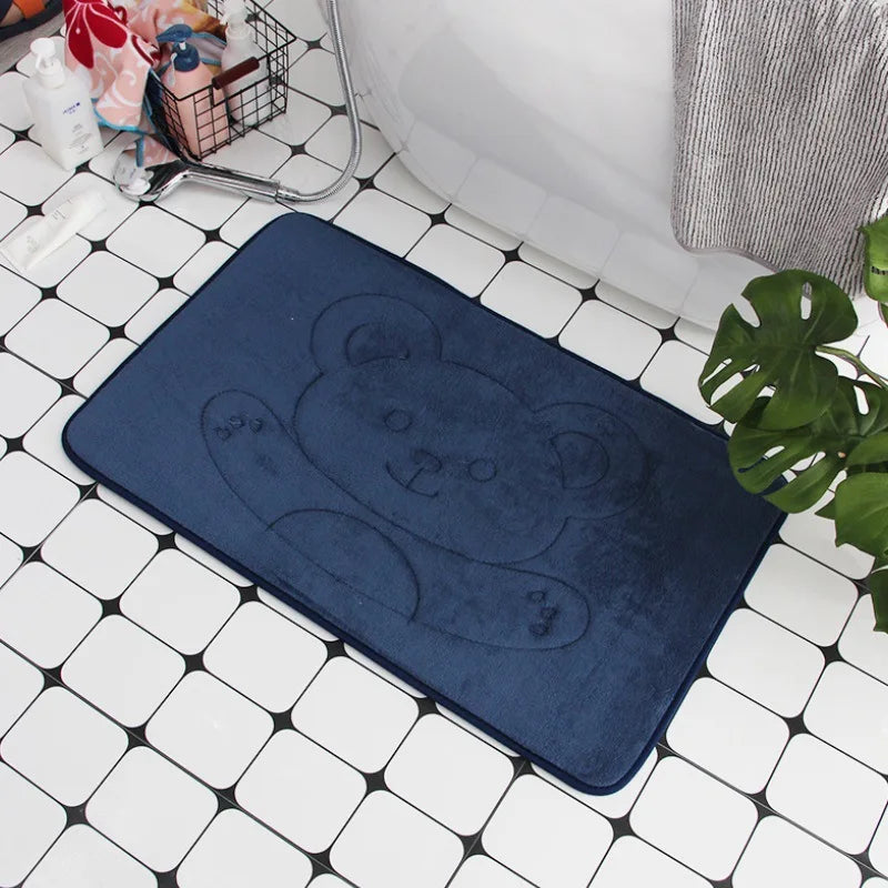 Geometric Embossed Non-Slip Bath Mat