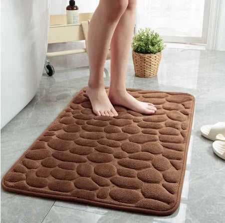 Geometric Embossed Non-Slip Bath Mat