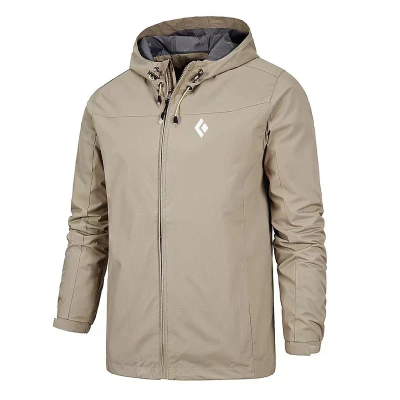 Men’s Waterproof Windproof Hooded Jacket – Lightweight Outdoor Raincoat for Hiking, Camping & Sports – Breathable Windbreaker S–5XL