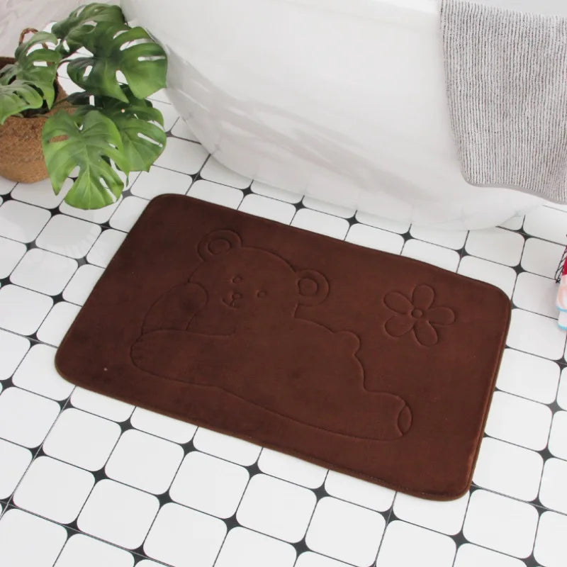 Geometric Embossed Non-Slip Bath Mat