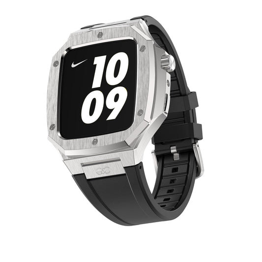 44/45mm Watch Silver Steel case (Silicone band)