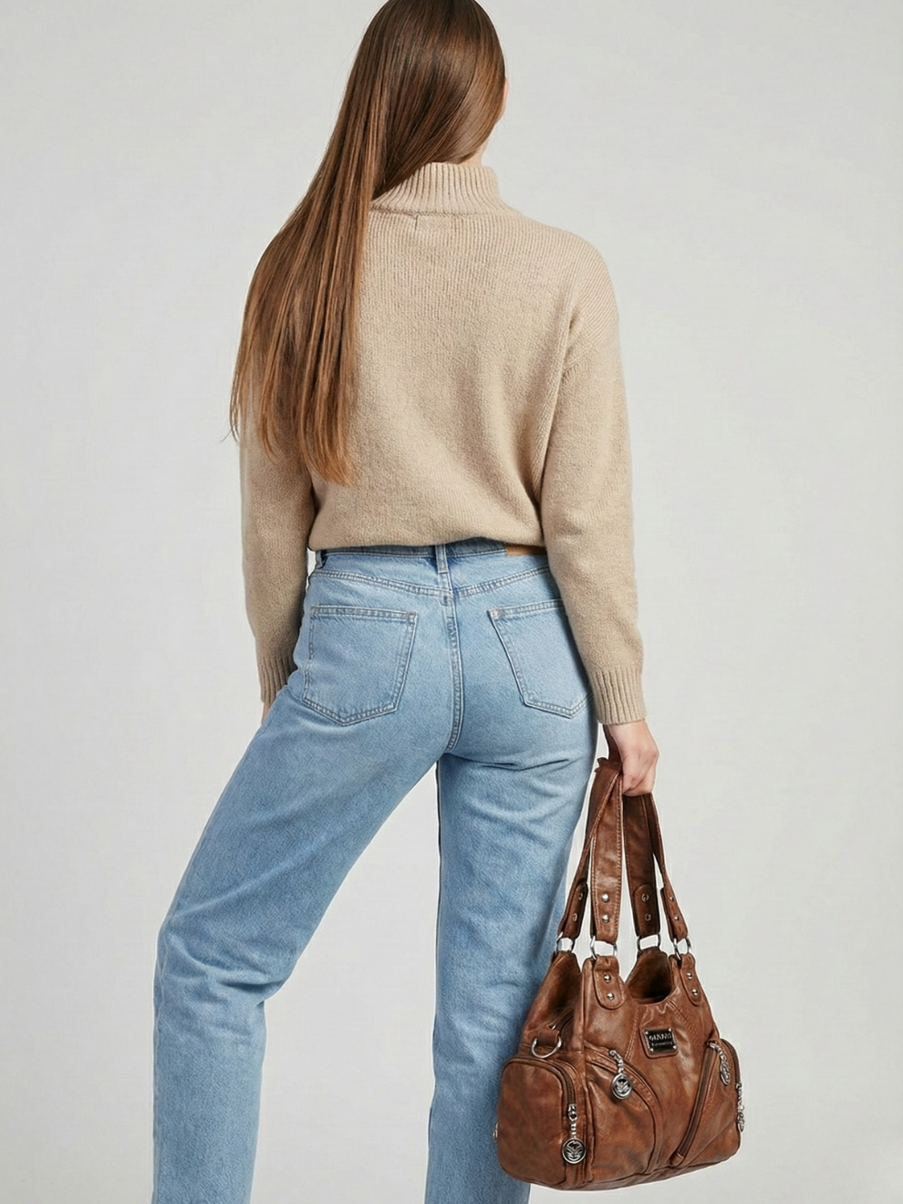 Small brown handbag for school | LIVORNO