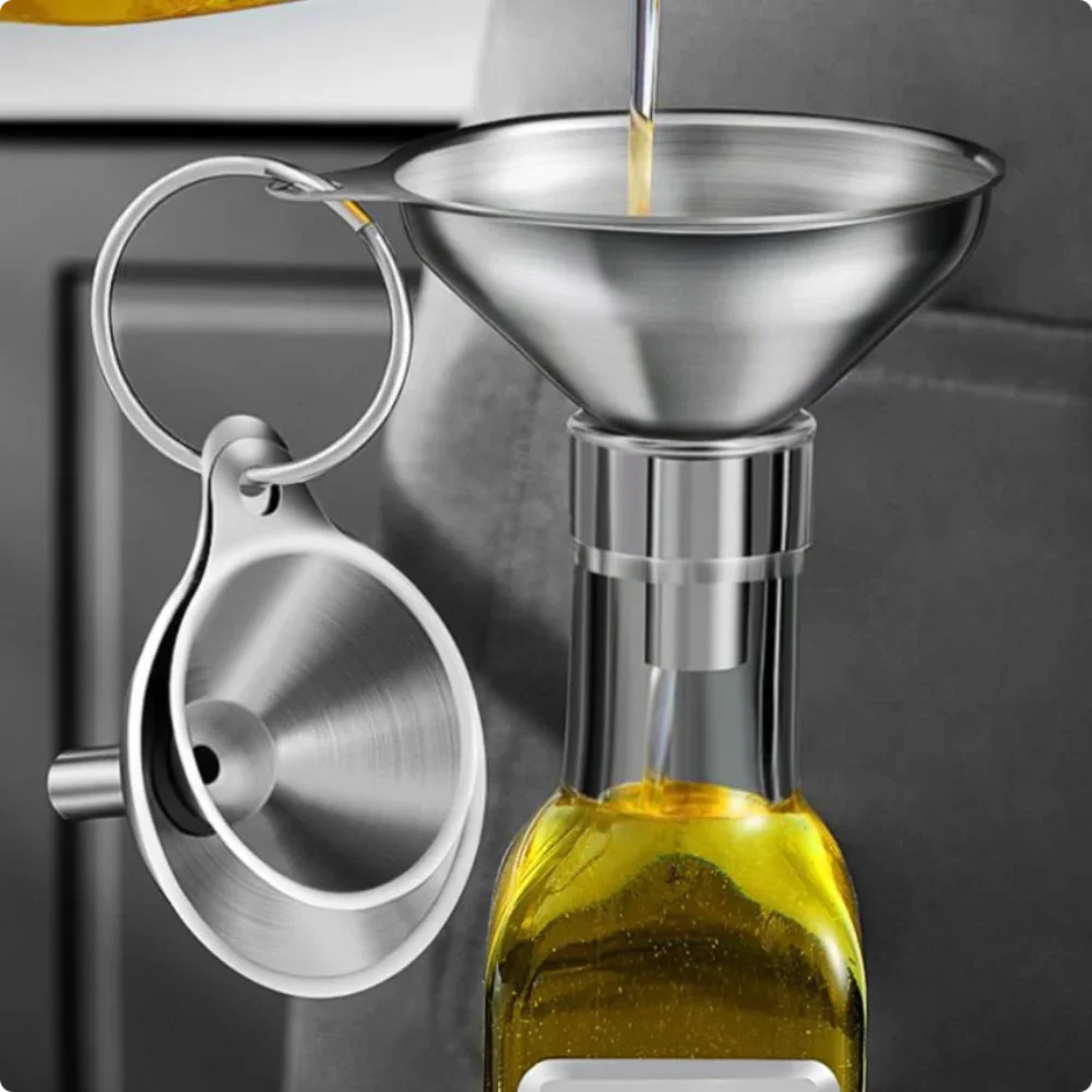 Stainless Steel Kitchen Funnels Set