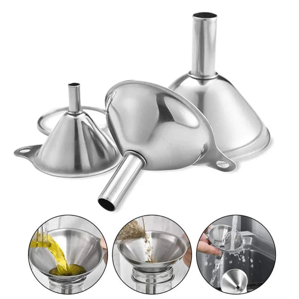 Stainless Steel Kitchen Funnels Set