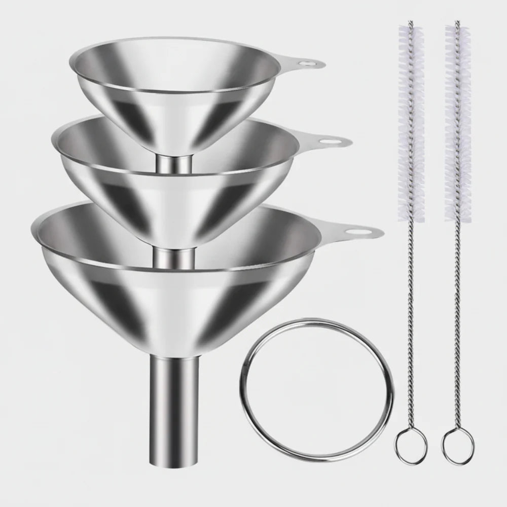 Stainless Steel Kitchen Funnels Set