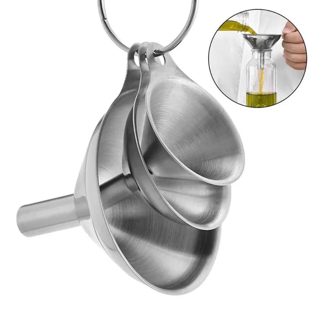 Stainless Steel Kitchen Funnels Set
