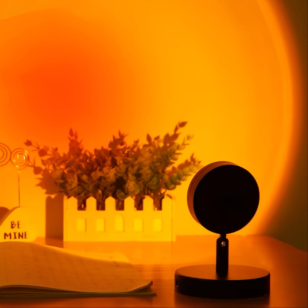 Sunset Lamp Gift Projection Light Rotating Ambient Desk Floor Decor