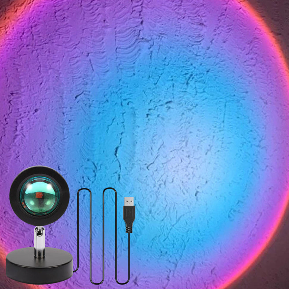 Sunset Lamp Gift Projection Light Rotating Ambient Desk Floor Decor