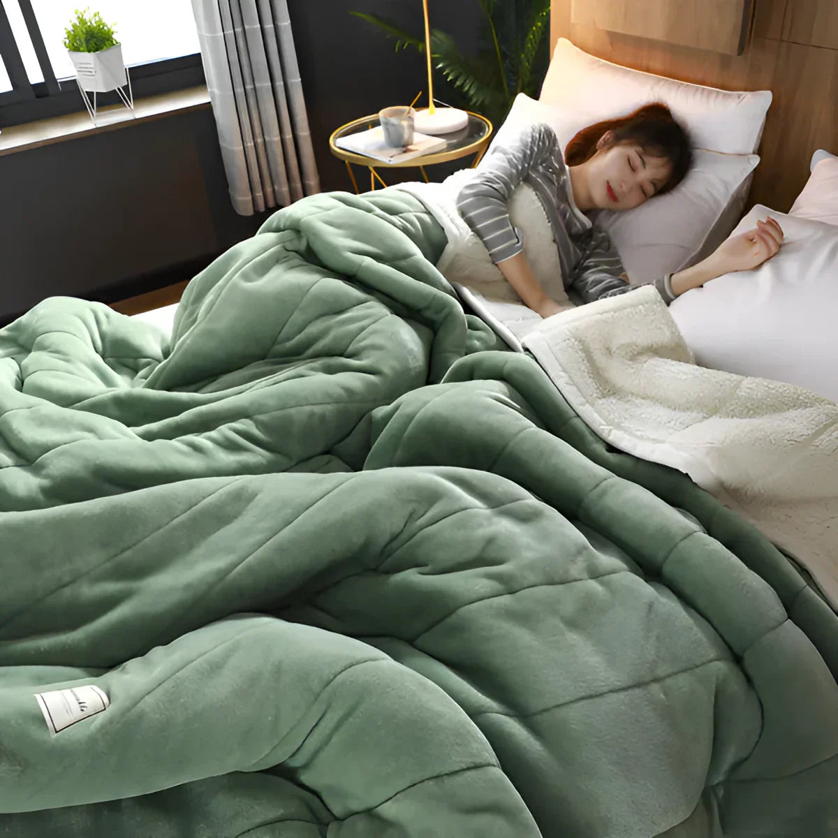Sherpa Fleece Duvet Cover Weighted Blanket