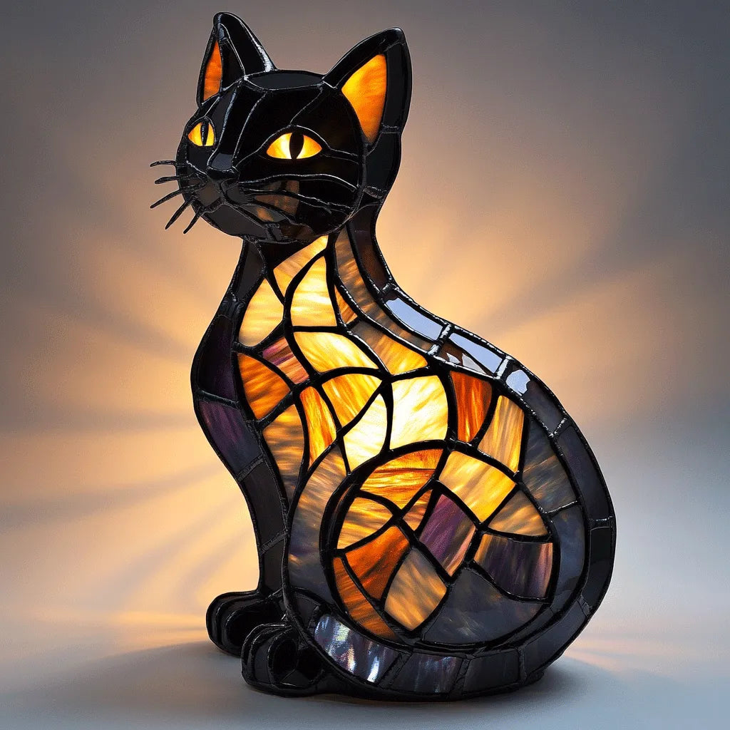Table Lamp Cat Decorative Indoor Accent Light