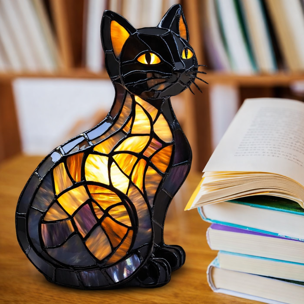 Table Lamp Cat Decorative Indoor Accent Light