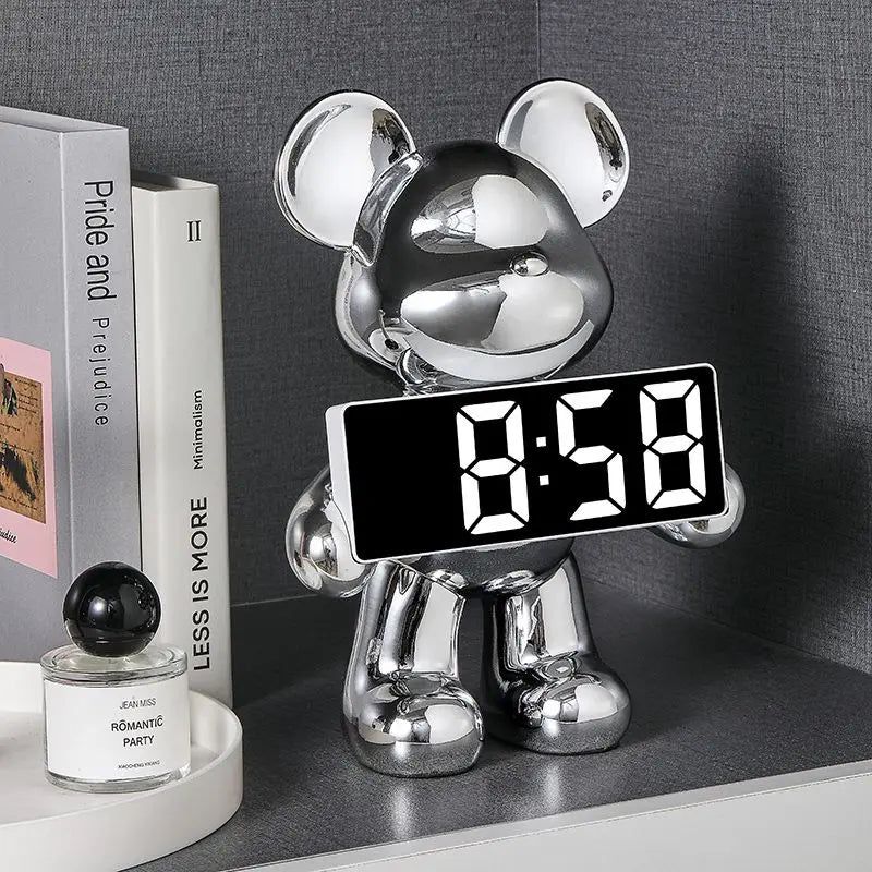 UrbanGlow – Modern Digital Clock in Stylish Teddy Bear Shape