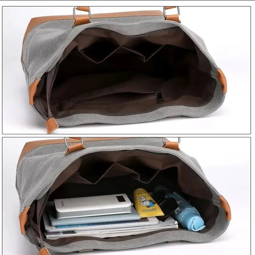 Women Canvas Tote Bag Large Minimalist Shoulder Bag