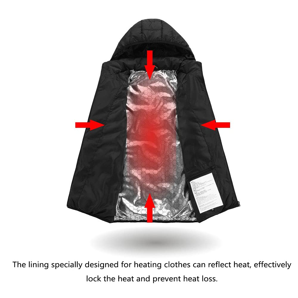 Unisex Heated Jacket Winter Thermal Coat