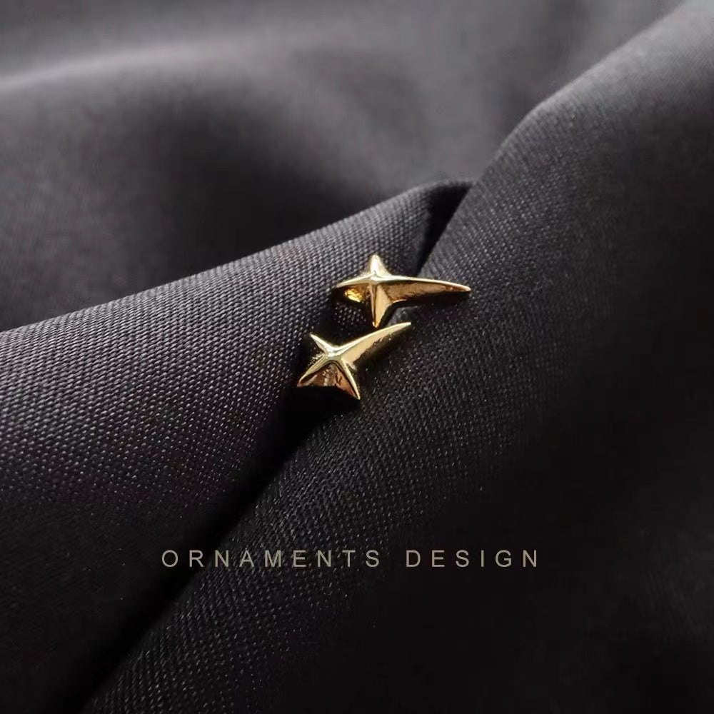 Mini Cross Star Earrings