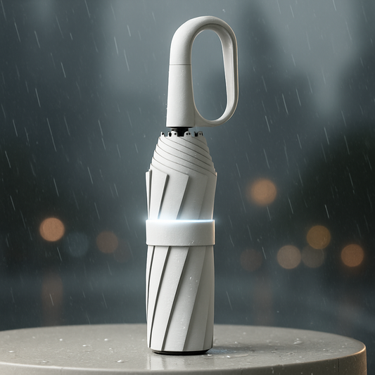 Compact Travel Umbrella Windproof Reflective Canopy
