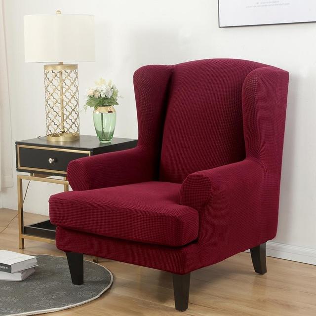 2-Piece Water Repellent Wingback Chair Covers