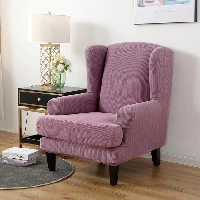 2-Piece Water Repellent Wingback Chair Covers