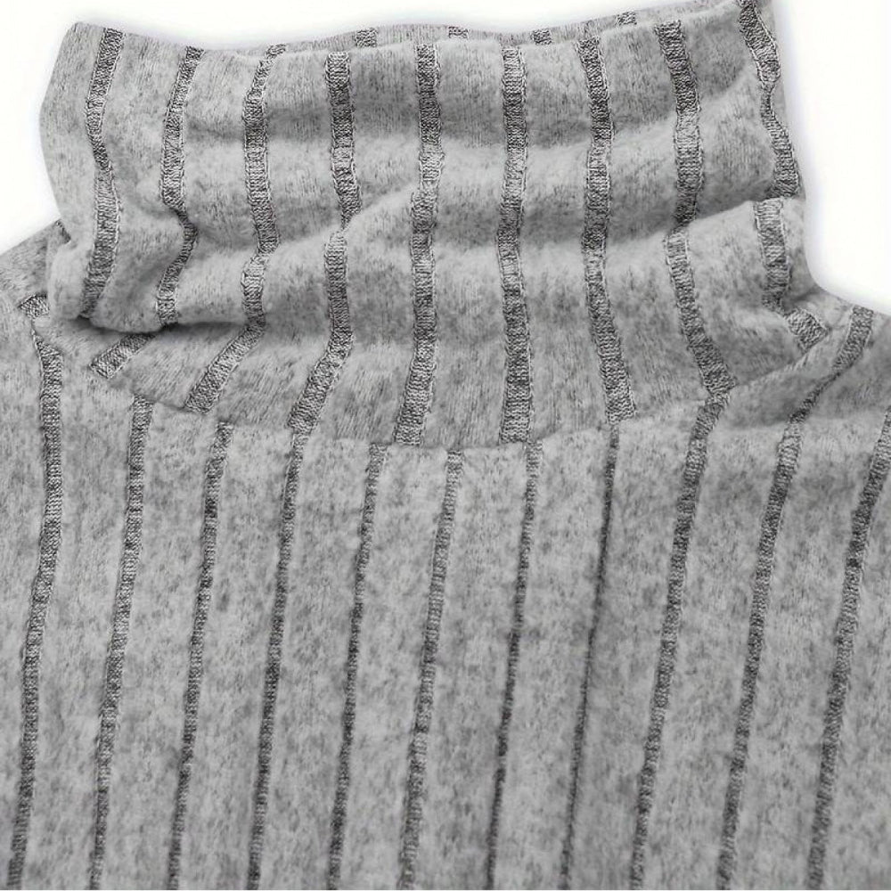 Women Ribbed Fleece Bodysuit - Long Sleeve High Neck