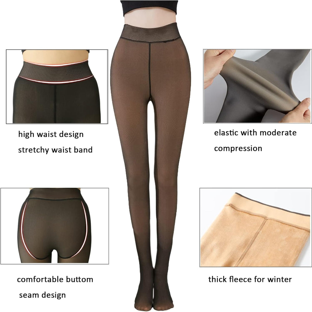 Women Sheer High Waist Tights - Slim Fit Thighs Fashion Hosiery