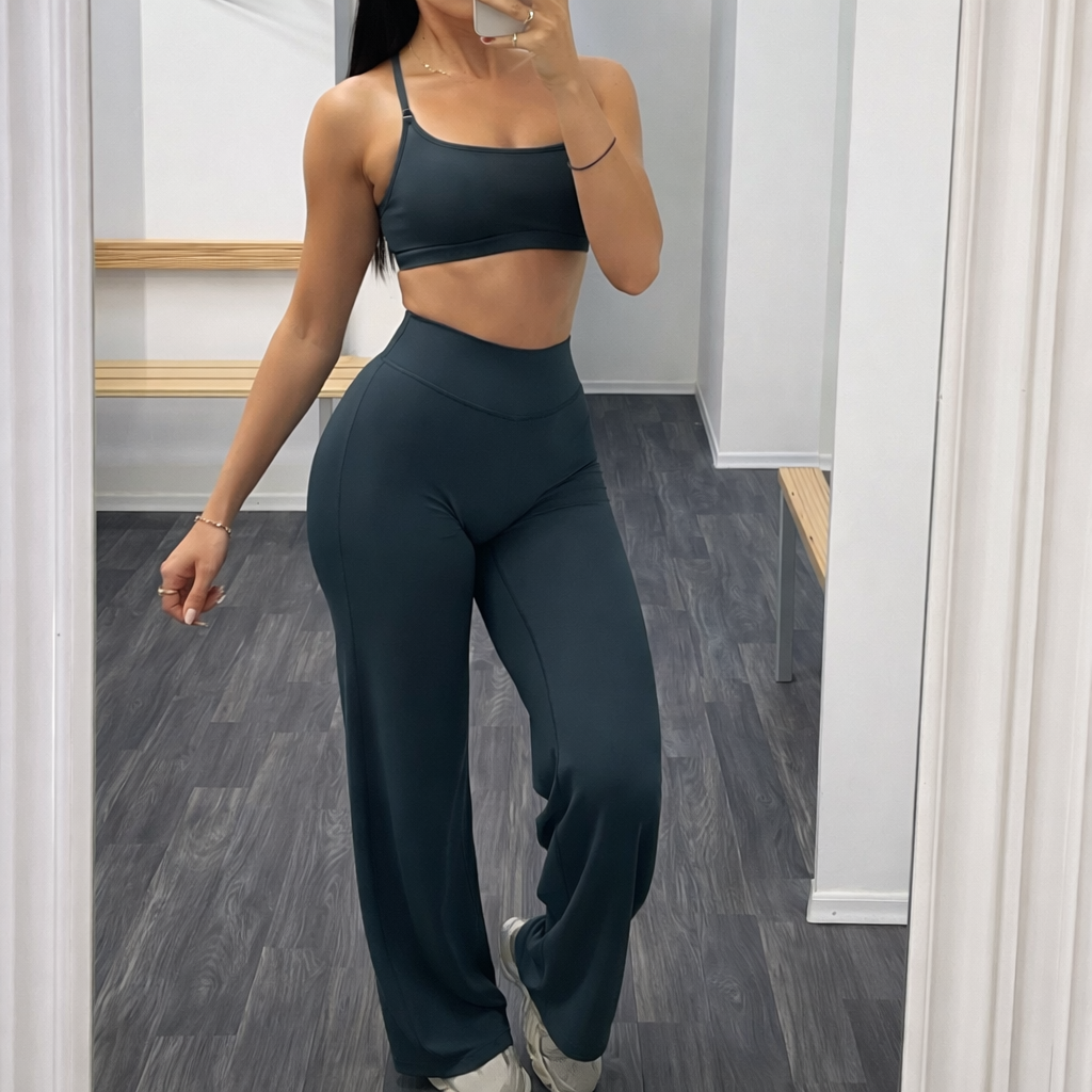 Womens Flared Yoga Pants High Waist Stretch Fit