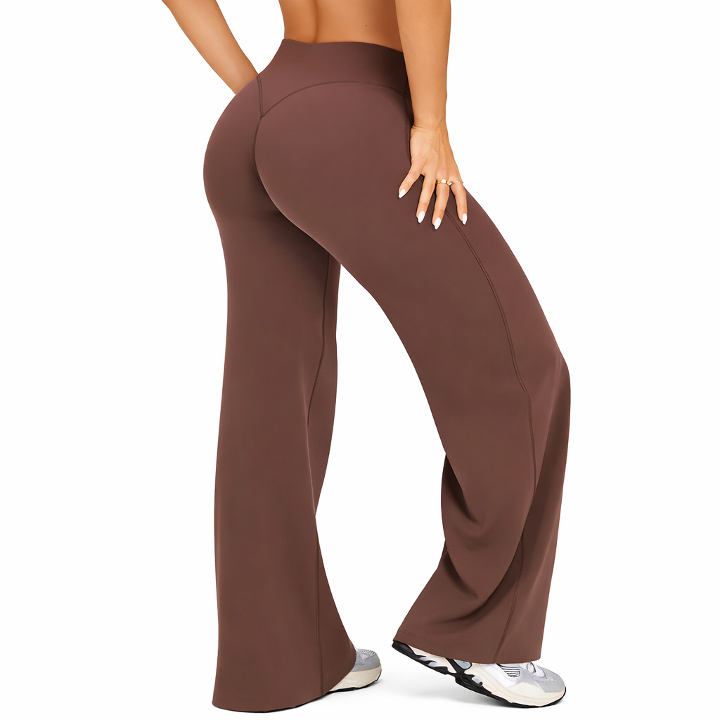 Womens Flared Yoga Pants High Waist Stretch Fit