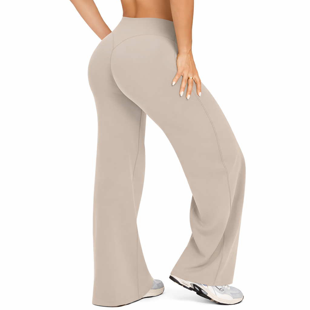 Womens Flared Yoga Pants High Waist Stretch Fit