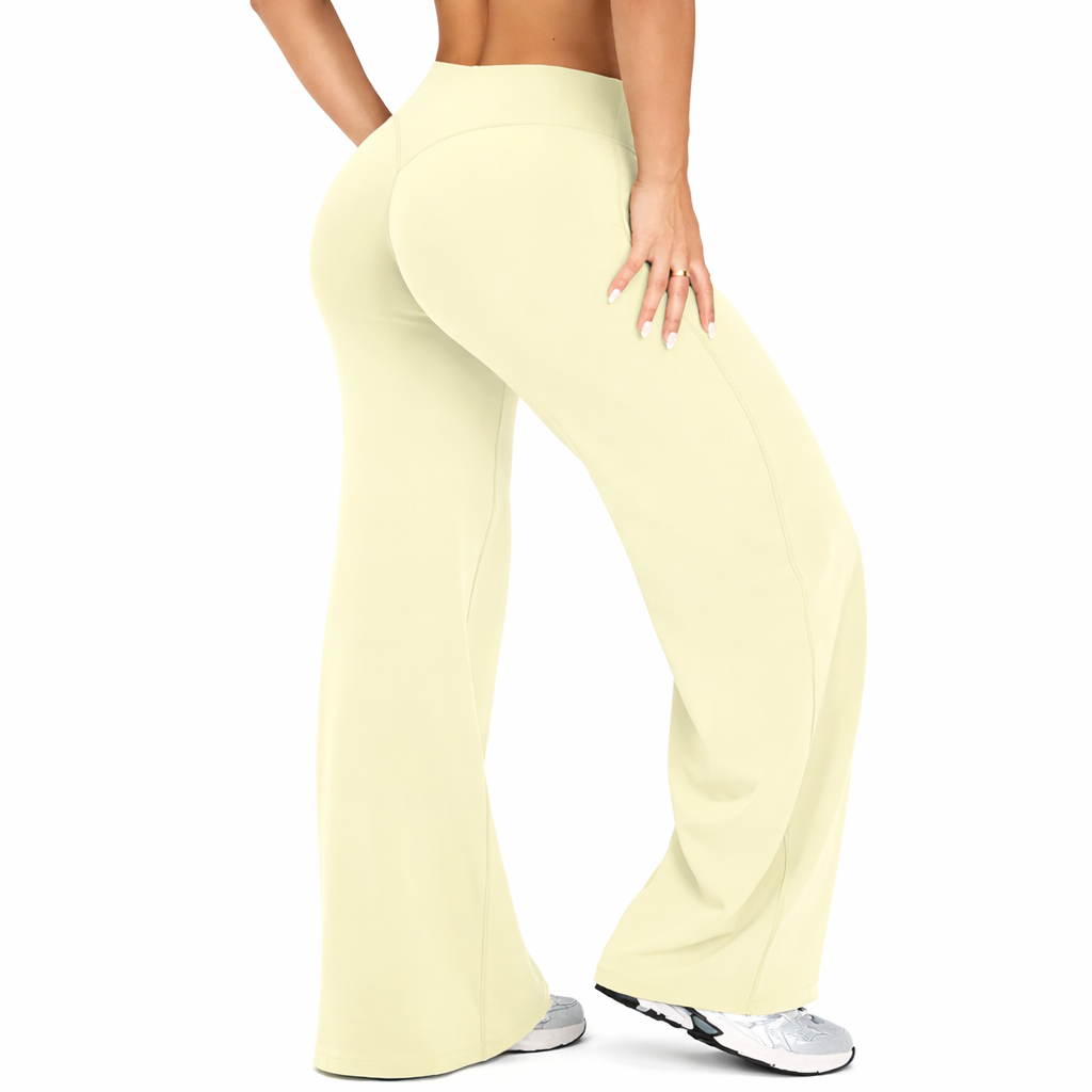 Womens Flared Yoga Pants High Waist Stretch Fit