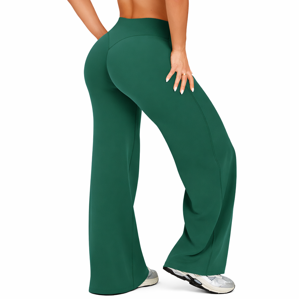 Womens Flared Yoga Pants High Waist Stretch Fit