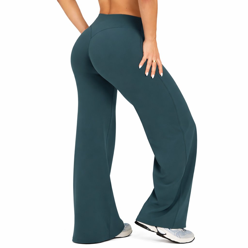 Womens Flared Yoga Pants High Waist Stretch Fit
