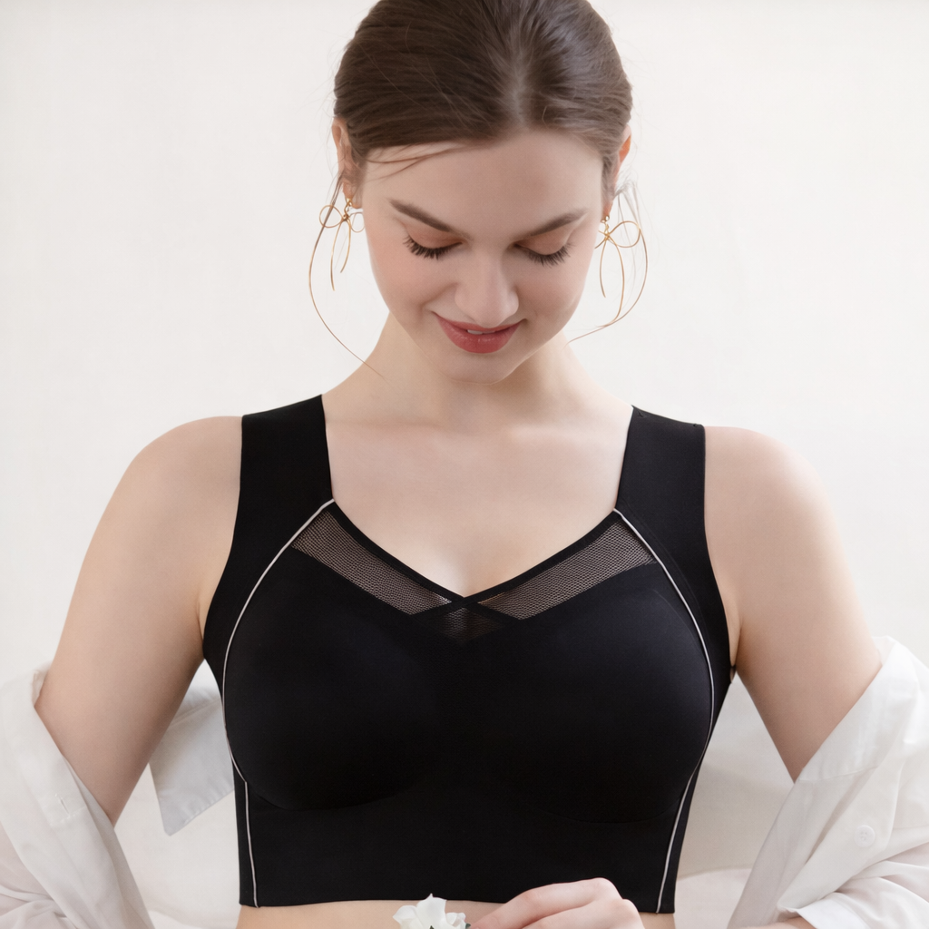Womens Sports Push Up Bra Bralette Large Bust Support