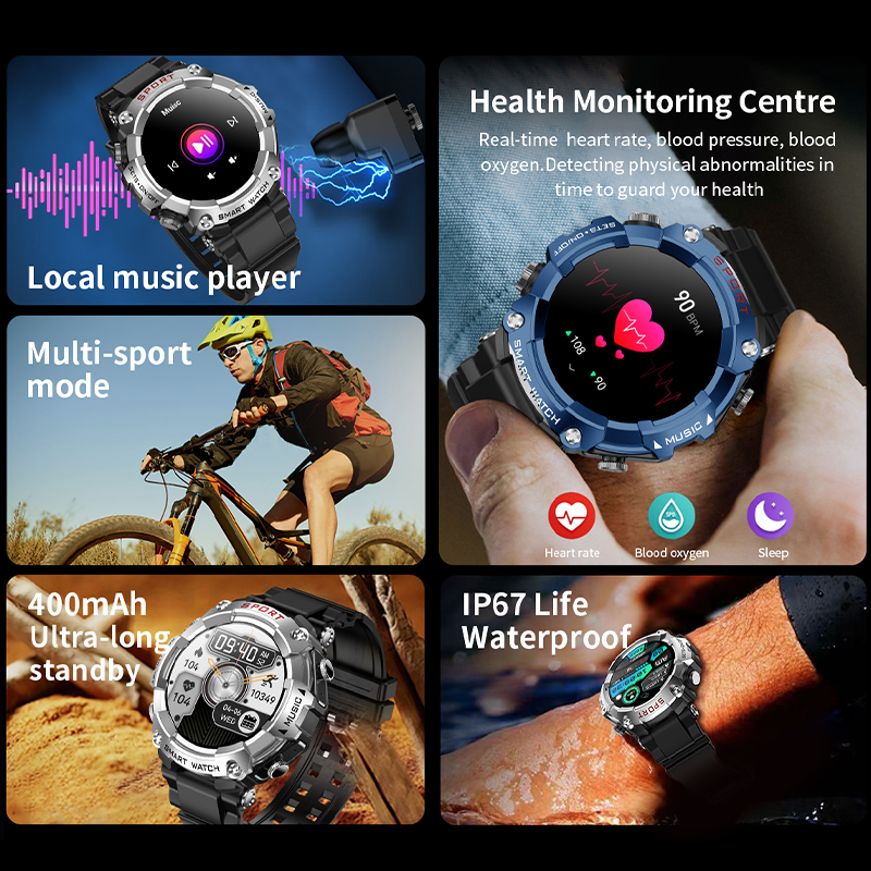 Sport Pro Smartwatch w/ Earbuds