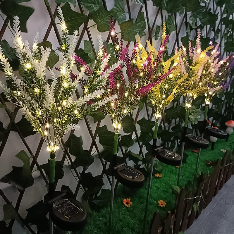 Luminous Bloom - Solar LED Garden Flower Lights for Outdoor Décor, Waterproof, Energy Efficient Lavender Design