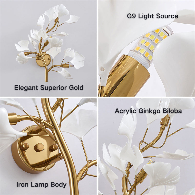 Modern Ginkgo Leaf Wall Lamps