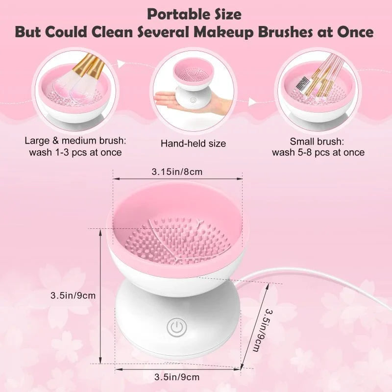 Electric Makeup Brush Cleaner, Automatic, USB, Deep Cleaning