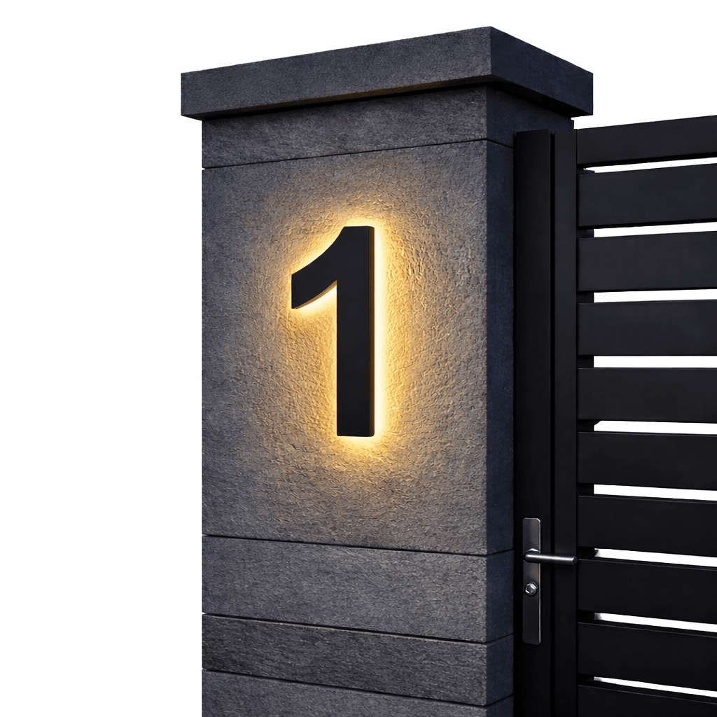 ADDRGLOW – Customizable LED House Numbers for Modern Homes