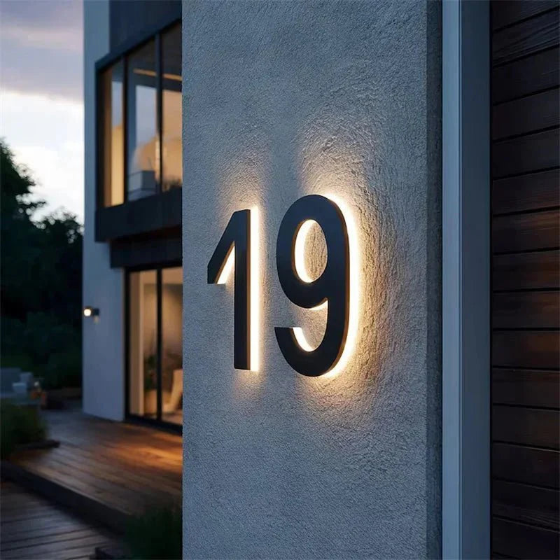 ADDRGLOW – Customizable LED House Numbers for Modern Homes