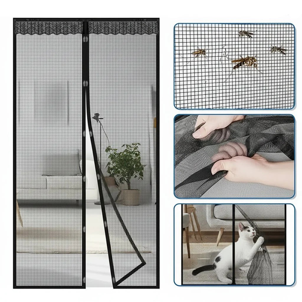 AIRMERA – Hands-Free Magnetic Door Curtain for Mosquito Protection
