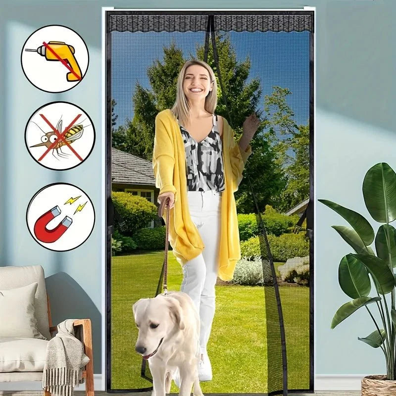AIRMERA – Hands-Free Magnetic Door Curtain for Mosquito Protection