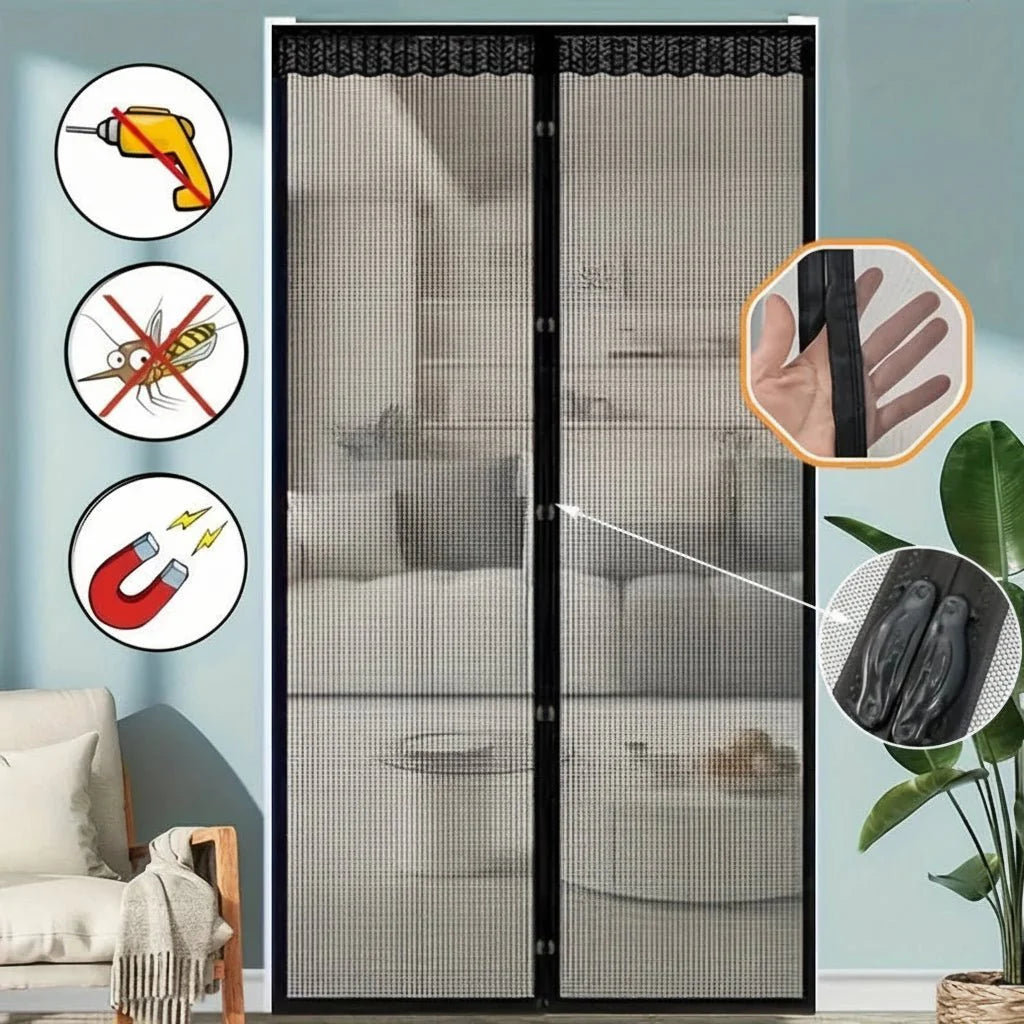 AIRMERA – Hands-Free Magnetic Door Curtain for Mosquito Protection