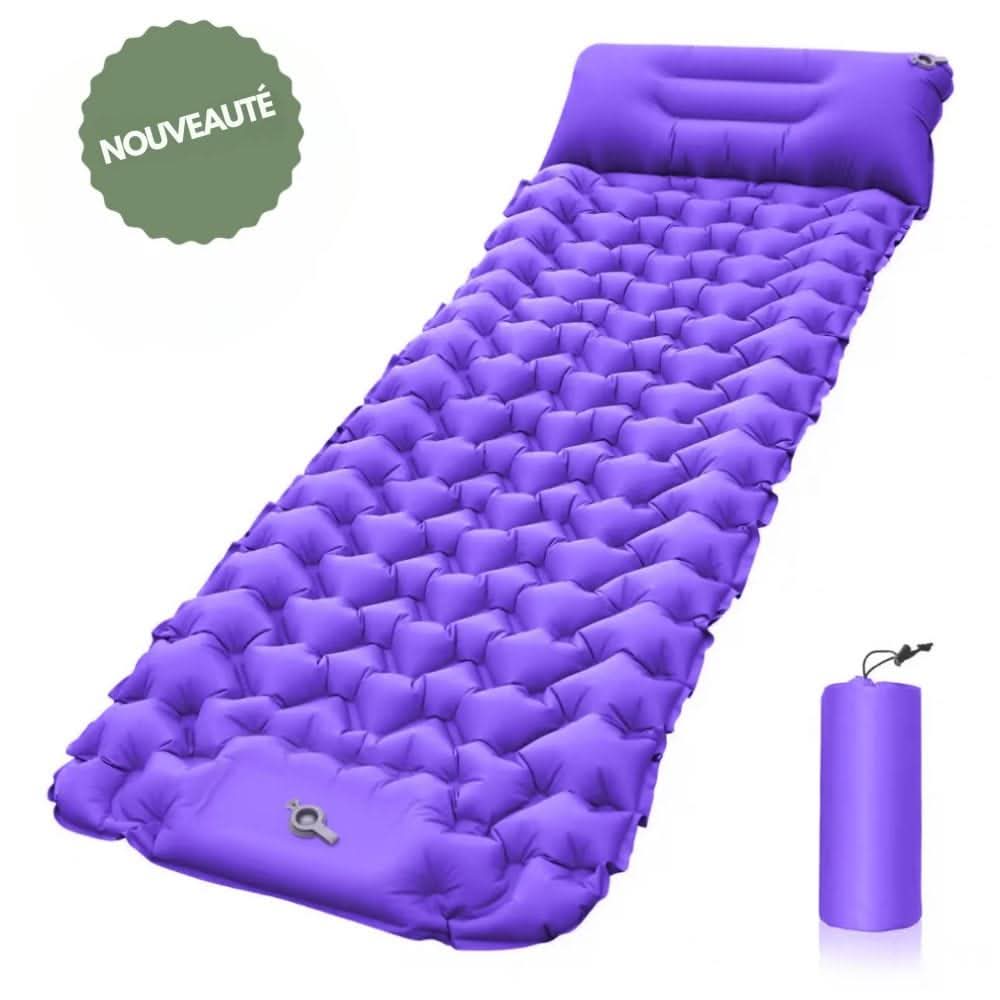 AirTrek Mat – Inflatable Camping Mattress with Foot Pump & Built-In Pillow