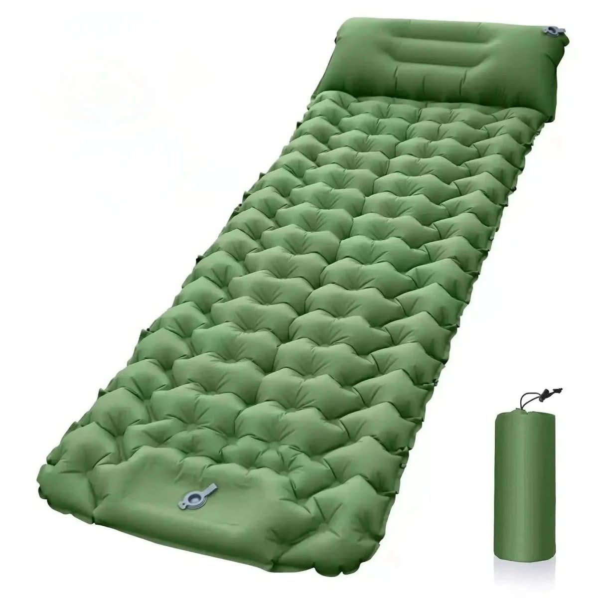 AirTrek Mat – Inflatable Camping Mattress with Foot Pump & Built-In Pillow
