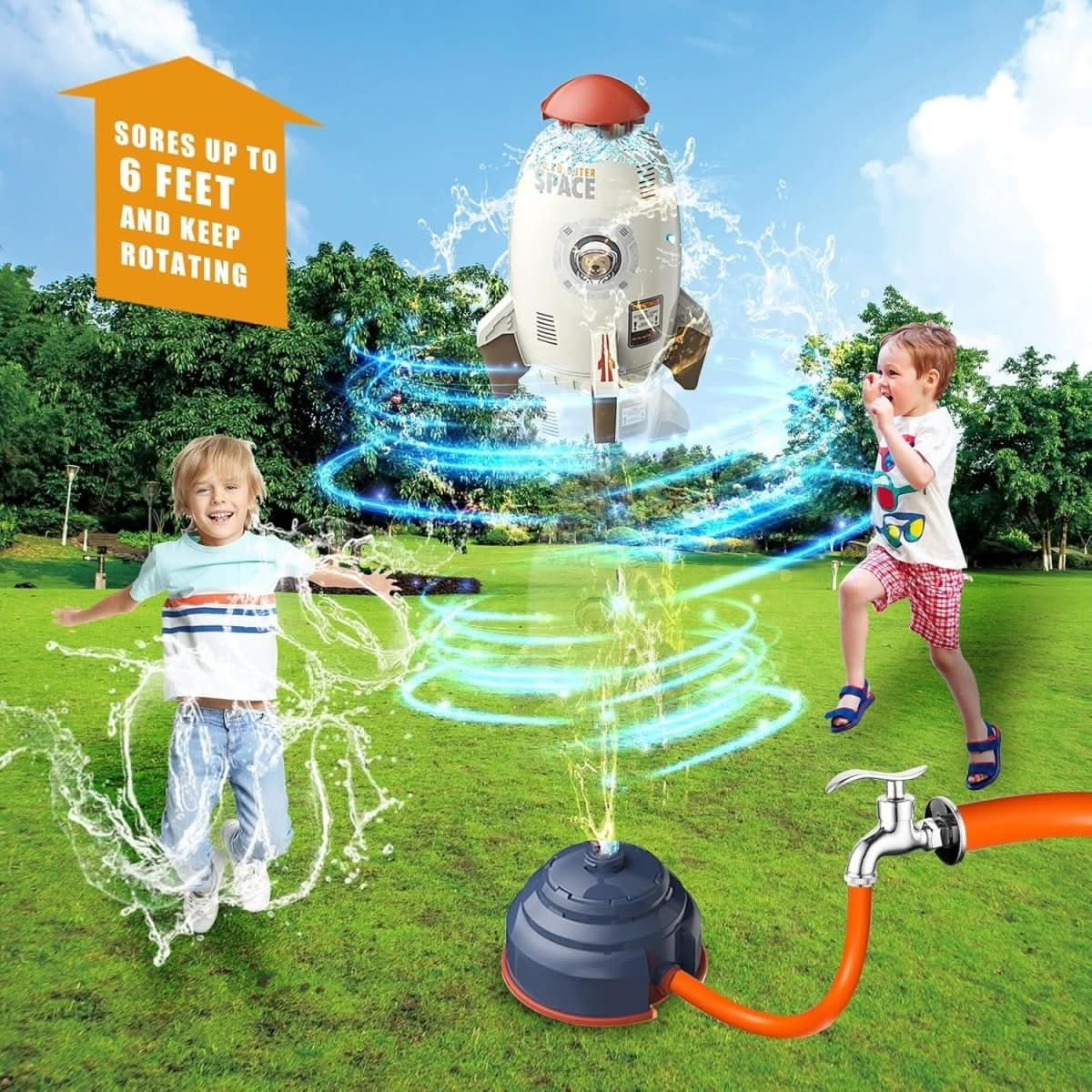 AQUASPIN – 360° Rotating Water Sprinkler Toy for Kids