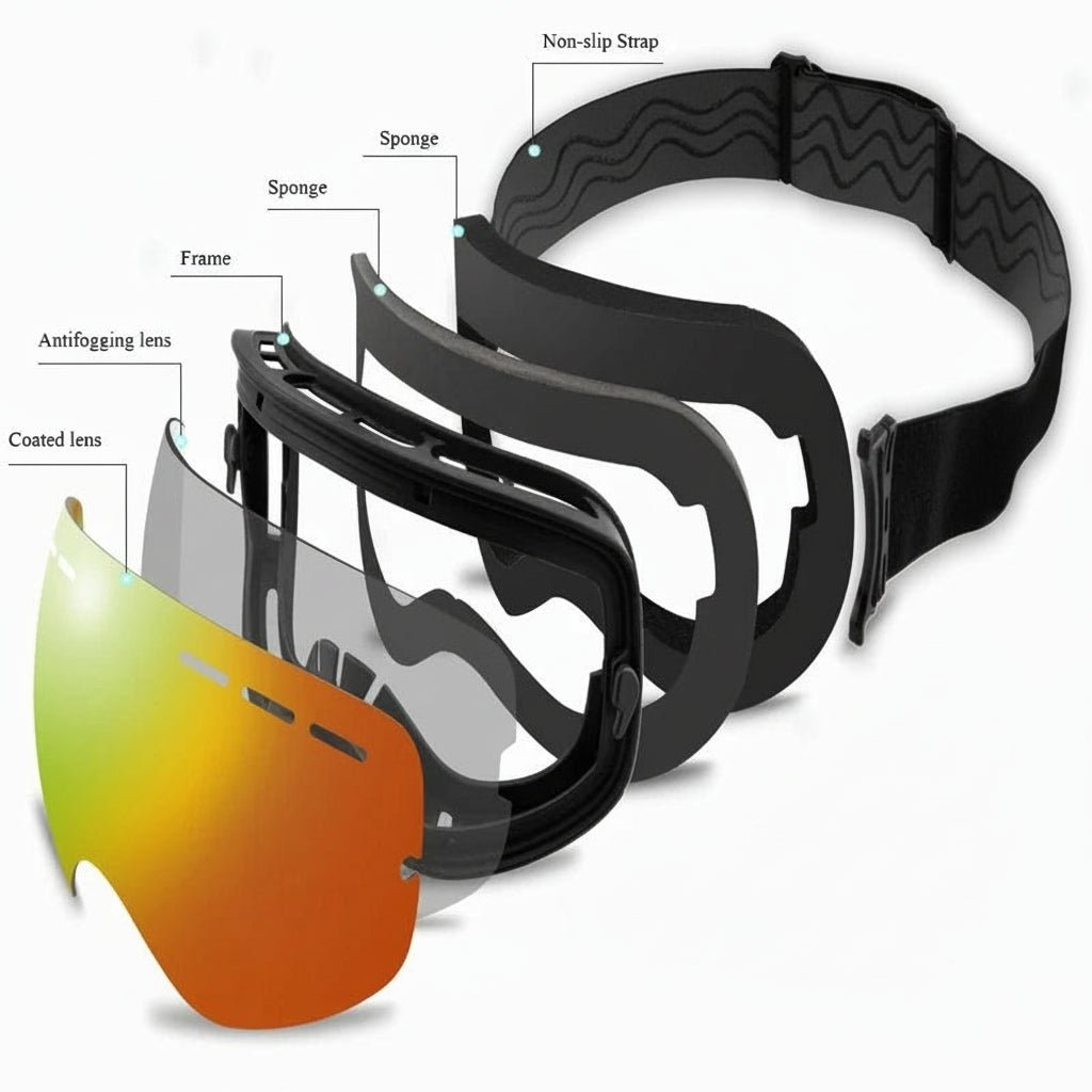 ARCTICFOCUS – Double Layer Anti-Fog Ski Goggles for Snowboarding & Snowmobiling
