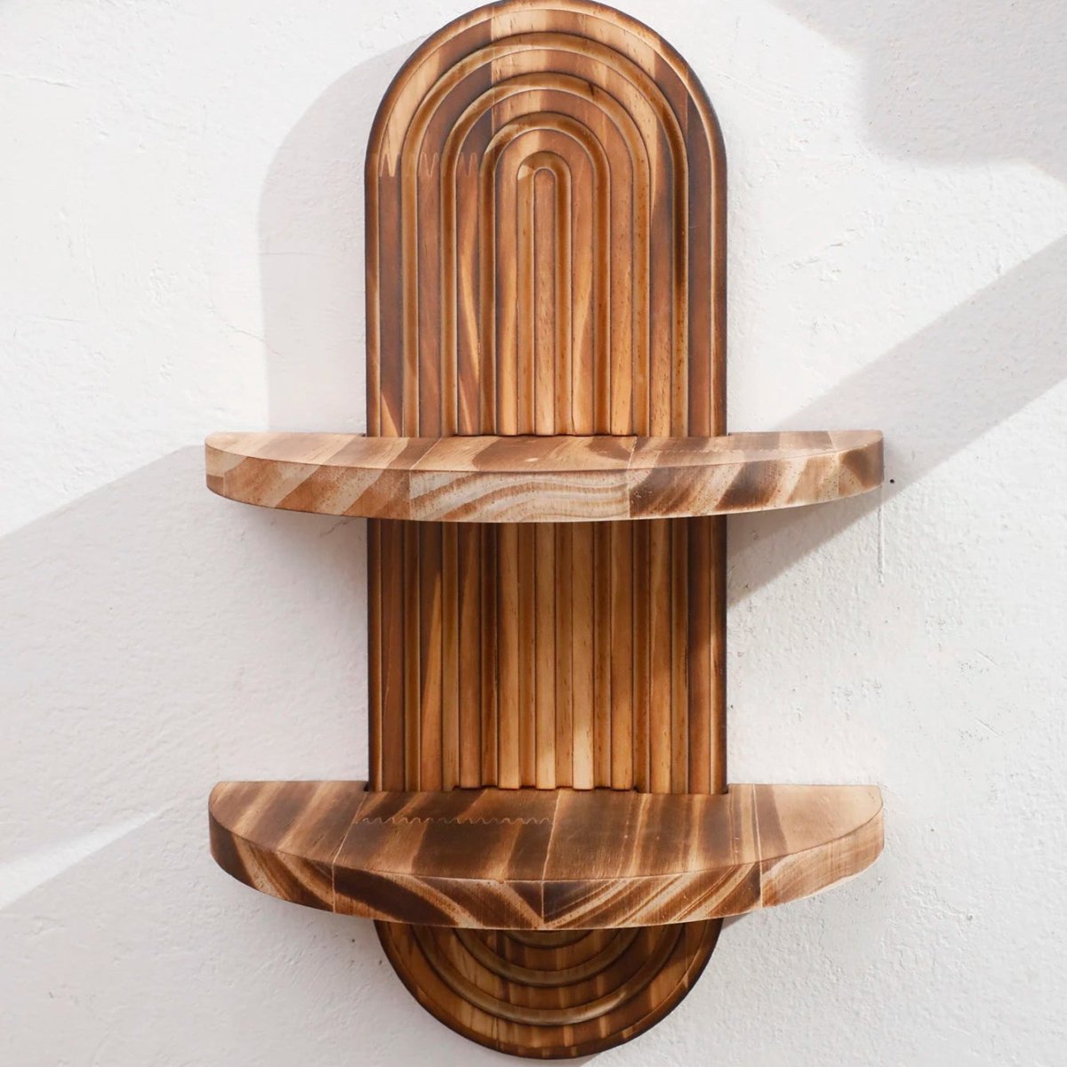 ARTISHELF – Boho Geometric Wooden Floating Shelves for Stylish Wall Storage