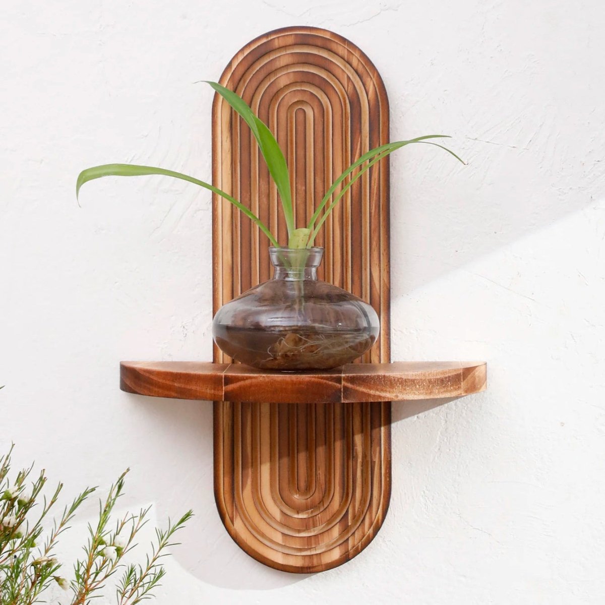 ARTISHELF – Boho Geometric Wooden Floating Shelves for Stylish Wall Storage