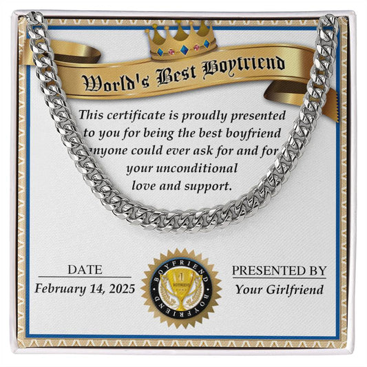 Boyfriend - Love And Support - Cuban Chain Link Necklace