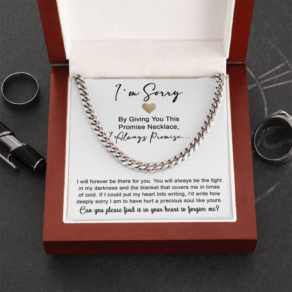 Sorry - Be The Light - Cuban Chain Link Necklace