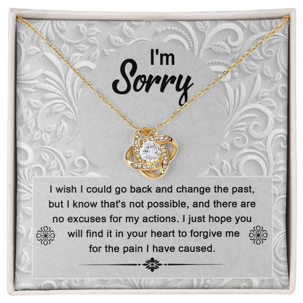 Sorry - Change The Past - Love Knot Necklace